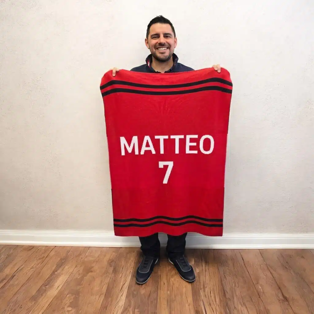 Cobertor de Jersey Esportivo Personalizado