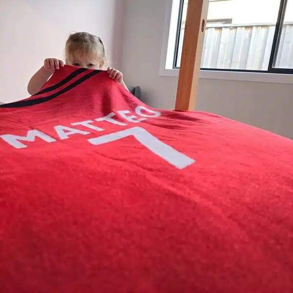 Cobertor de Jersey Esportivo Personalizado