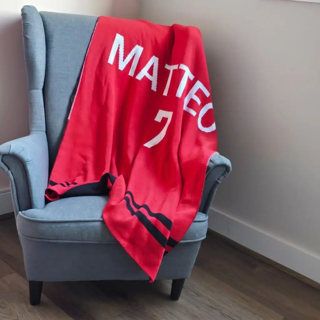 Cobertor de Jersey Esportivo Personalizado