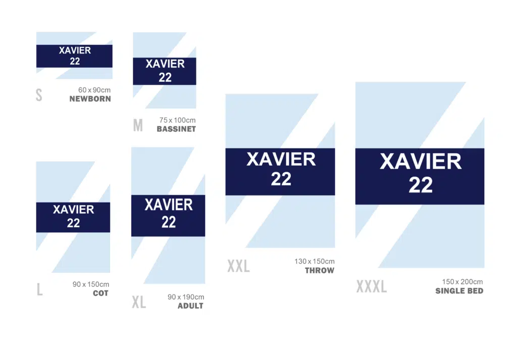 Cobertor Jersey Personalizado com Faixa Diagonal