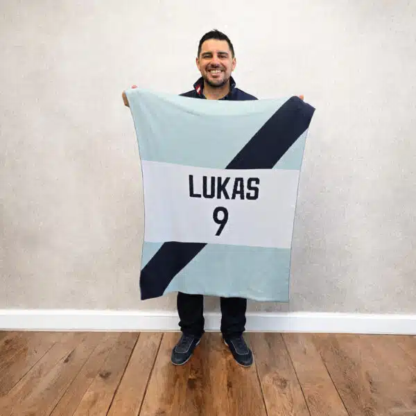 Cobertor Jersey Personalizado com Faixa Diagonal