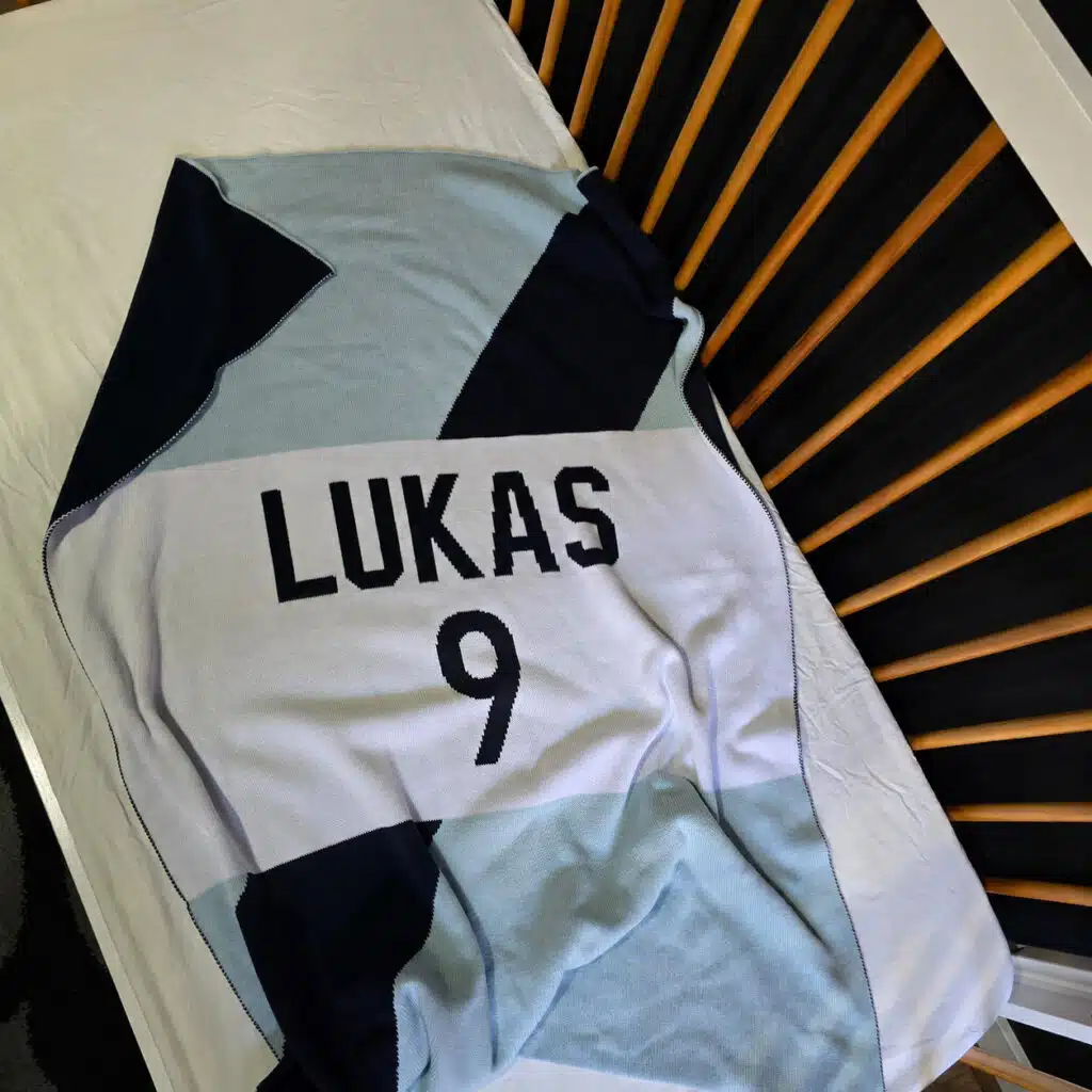 Cobertor Jersey Personalizado com Faixa Diagonal