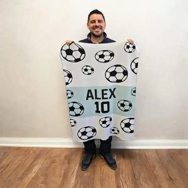 Cobertor Personalizado de Bola de Futebol Esportivo