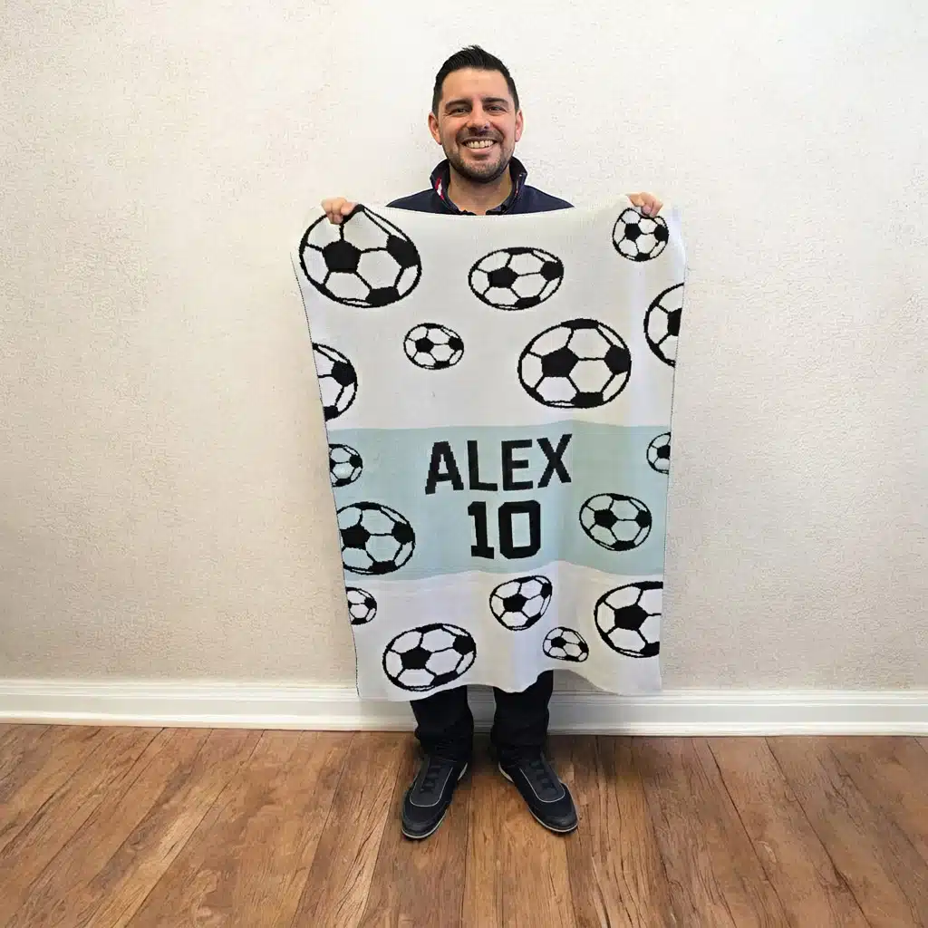 Cobertor Personalizado de Bola de Futebol Esportivo