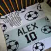 Cobertor Personalizado de Bola de Futebol Esportivo