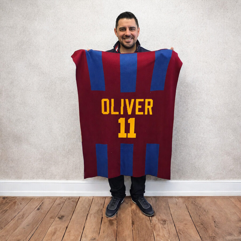 Cobertor Jersey Personalizado com Listras Grossas