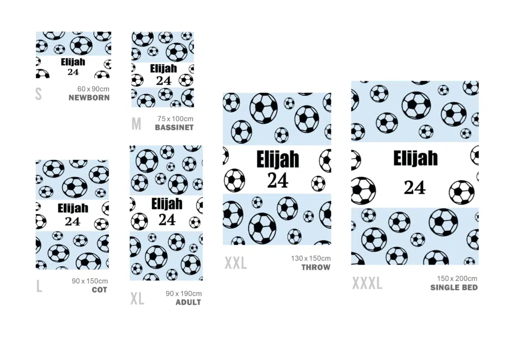 Cobertor Personalizado de Bola de Futebol Esportivo