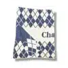 Manta argyle personalizada com nome