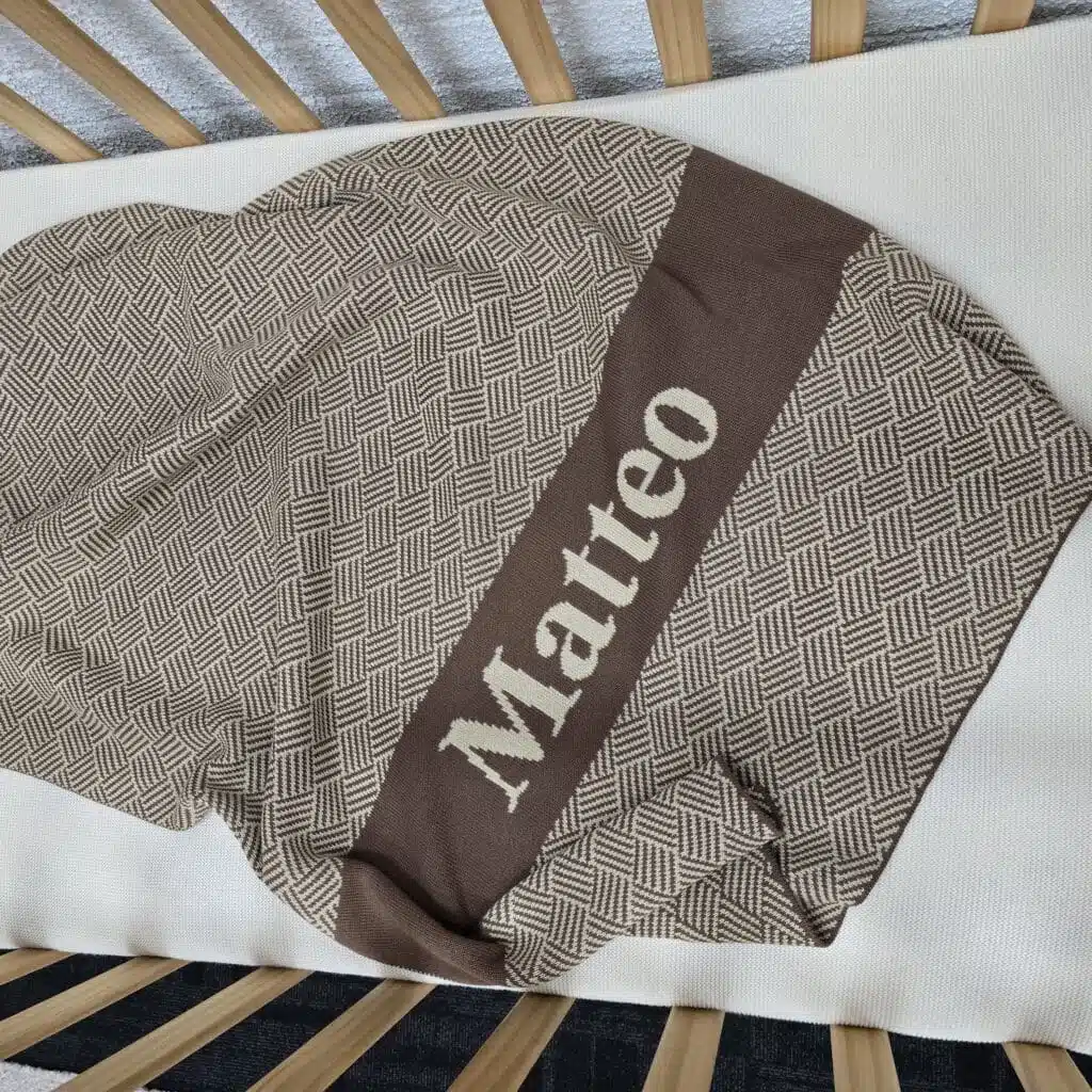 Manta tecida personalizada