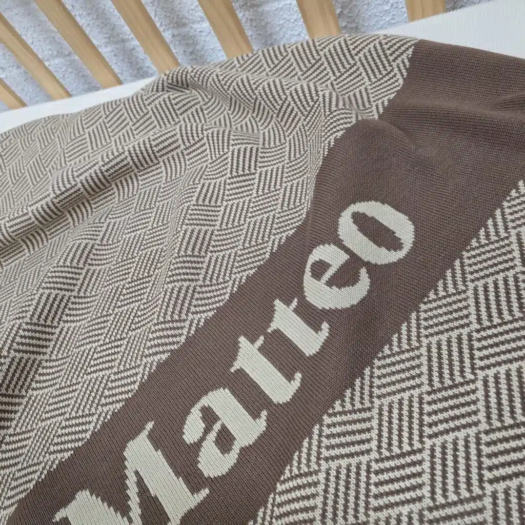 Manta tecida personalizada