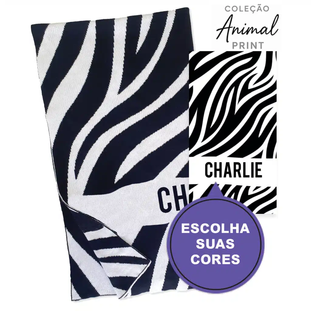 Manta com Nome Zebra