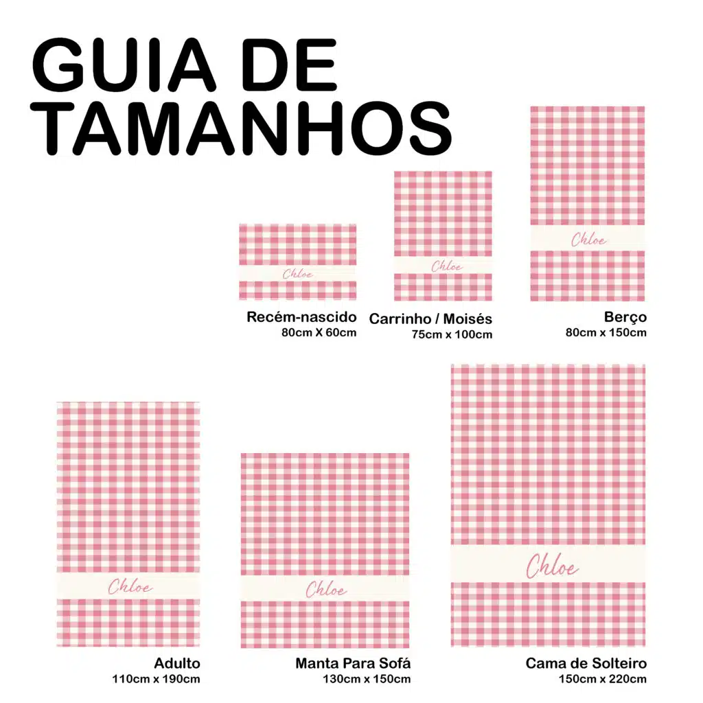 Manta Xadrez Personalizada