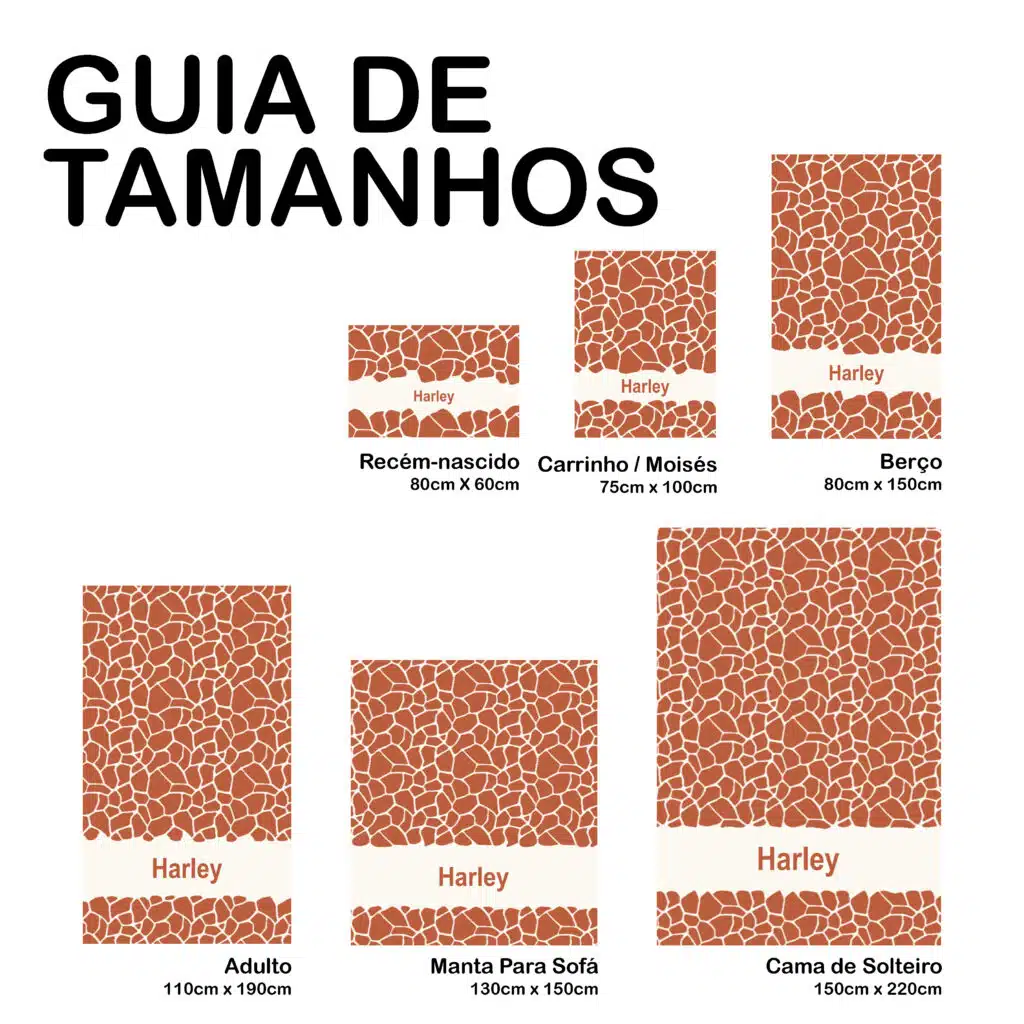 Manta Personalizada com Nome e Girafa